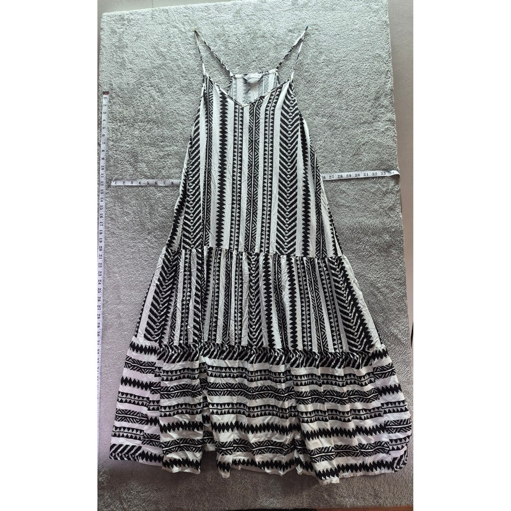 CUPSHE Black White Geometric Print Tiered Maxi Dress XL CAA05A5B097CA - Picture 3 of 6